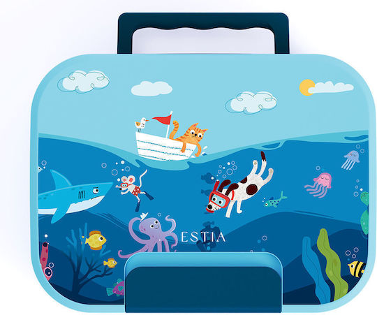Estia Save the Aegean Plastic Kids Food Container 0.75lt Ocean Play