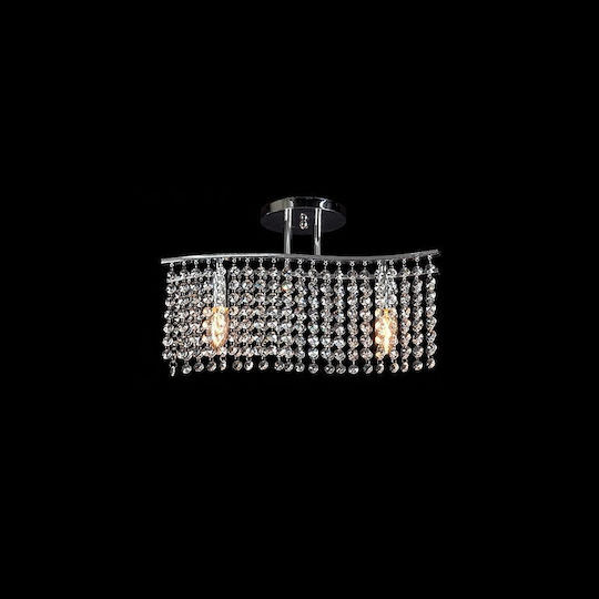 Elmark Silver Ceiling Pendant Light Rail with E14 Socket 42x14x13cm Elmark Silver Ceiling Pendant Light Rail with E14 Socket 42x14x13cm