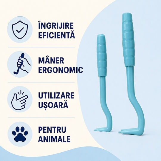 Pensete pentru îndepărtarea căpușelor pentru animale albastre