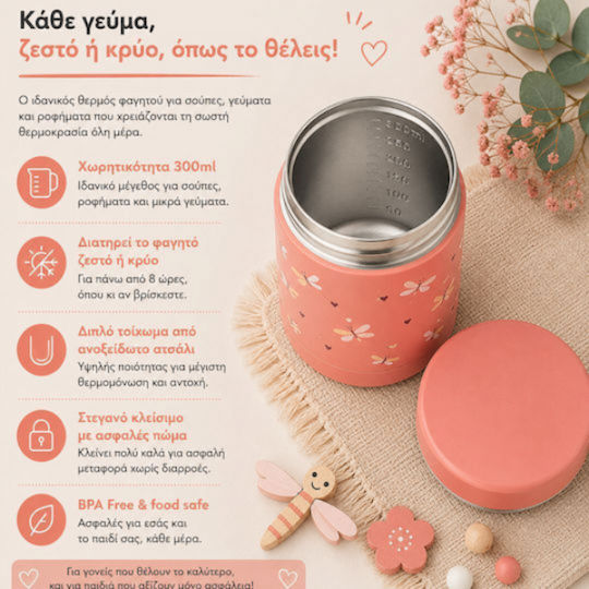 Fresk Butterfly Plastic Kids' Food Container 0.3lt