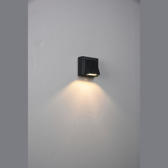 Eurolamp Wall-Mounted Outdoor Lighting with Shade LED IP54 3W with Warm White Light 8.2x7.8x6.5cm