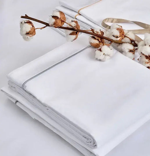 Hotel Sheet White Kali Cotton 300tc Cokitex 245x290