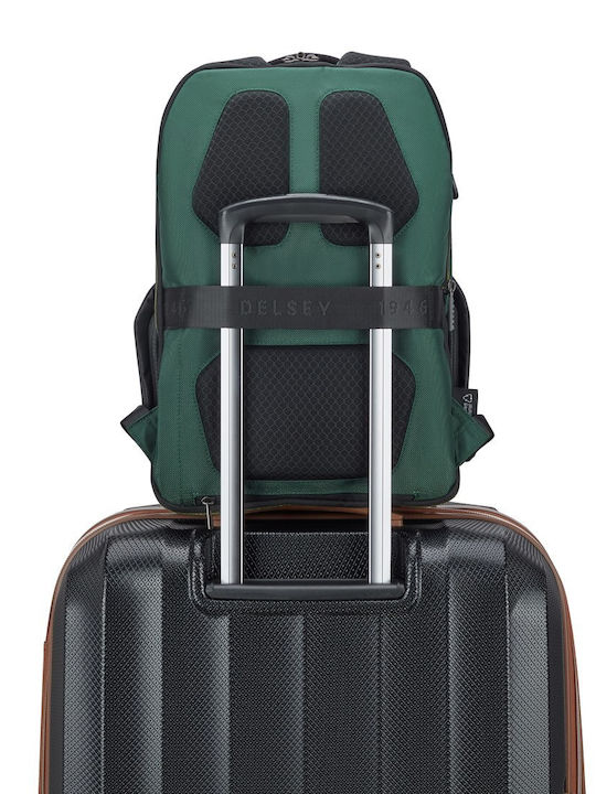 Delsey Раница за лаптоп 15" с USB порт в кафяв цвят 210261023