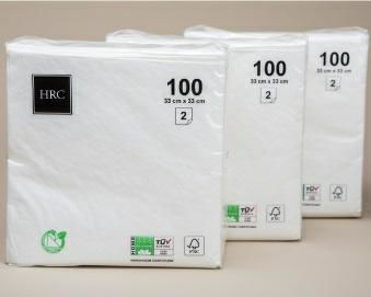 Pol-Mak 100 Weiß Papierservietten