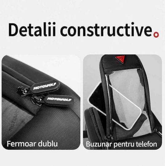Motowolf Mb10 8l Motorrad-Tanktasche Magnetische Riemen Telefonfach Regenschutz
