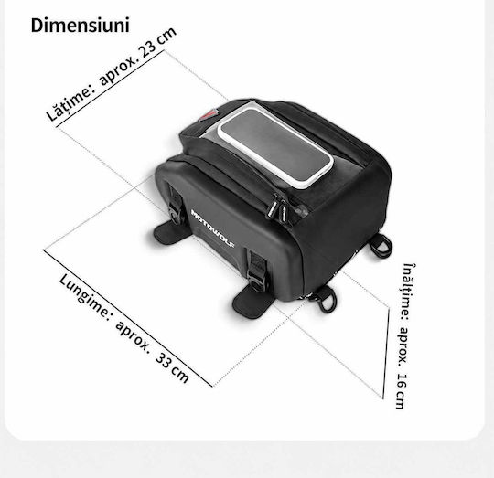Motowolf Mb10 8l Motorrad-Tanktasche Magnetische Riemen Telefonfach Regenschutz