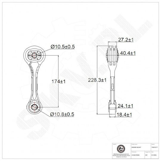Hintere Obere Motorhalterung Subaru Forester Impreza Legacy Iv Wrx 41040-fe000
