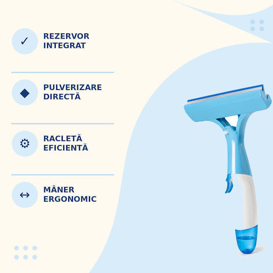 Squeegee Spray Windows Mirrors White-blue