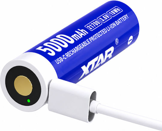 XTAR Επαναφορτιζόμενη Μπαταρία 21700 Li-ion 5000mAh 3.6V