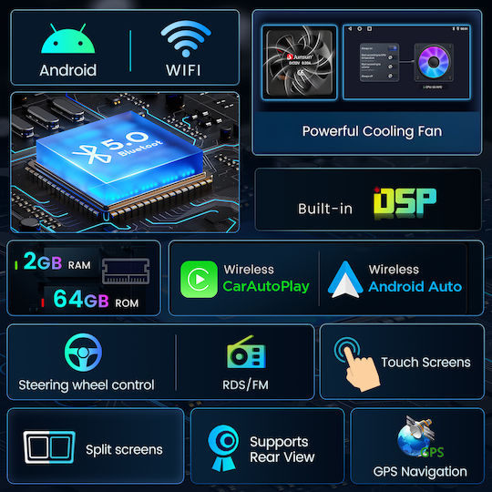 Junsun Auto-Audiosysteme Linux Vw Volkswagen Skoda Seat Touchscreen GPS Bluetooth Notenblätter Dvd Dab+ & Rds
