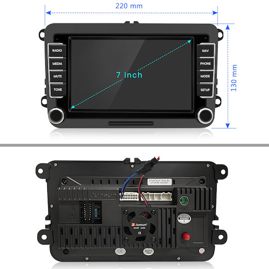 Junsun Auto-Audiosysteme Linux Vw Volkswagen Skoda Seat Touchscreen GPS Bluetooth Notenblätter Dvd Dab+ & Rds