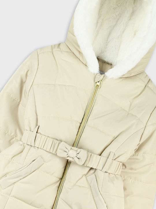 Kids Quilted Short Jacket with Lining & Hood Triantafylli