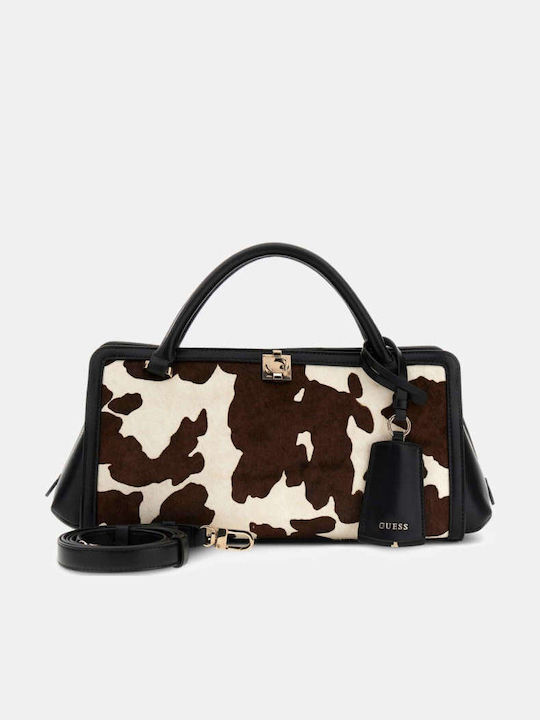 Guess 'audrey' Δερμάτινη Γυναικεία Satchel Τσάντα