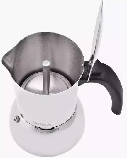 Duka Cafetiere Pentru Plită Espresso 6 Căni Inox Argintiu