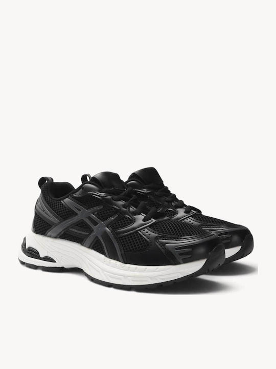 Schwarze Sneakers Mesh Panel Mehrlagige Sohle