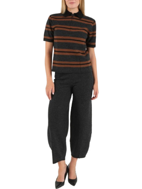 Women's Wool Sweater Grey/Brown