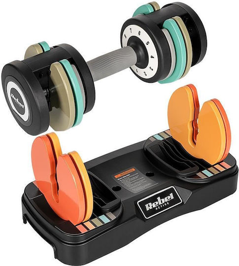 Rebel Active Hantelset 2x 10kg Verstellbar mit Ständer