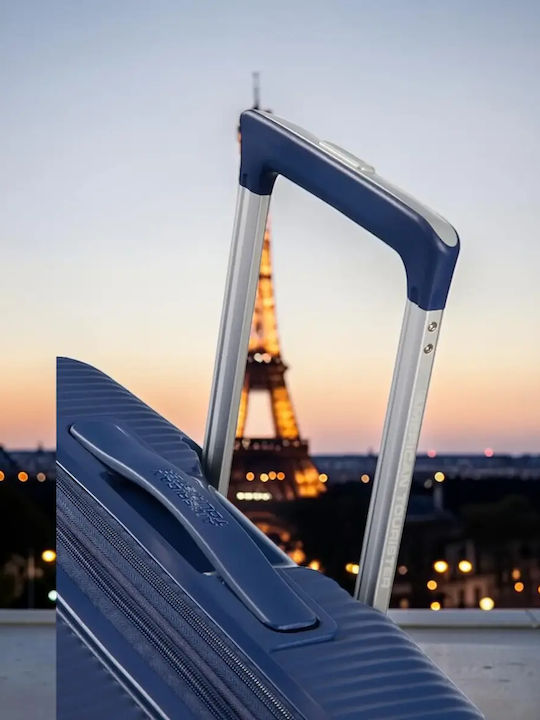 American Tourister Soundbox Μεγάλη Βαλίτσα Ταξιδίου Σκληρή Μπλε Σκούρο Ύψους 77εκ.