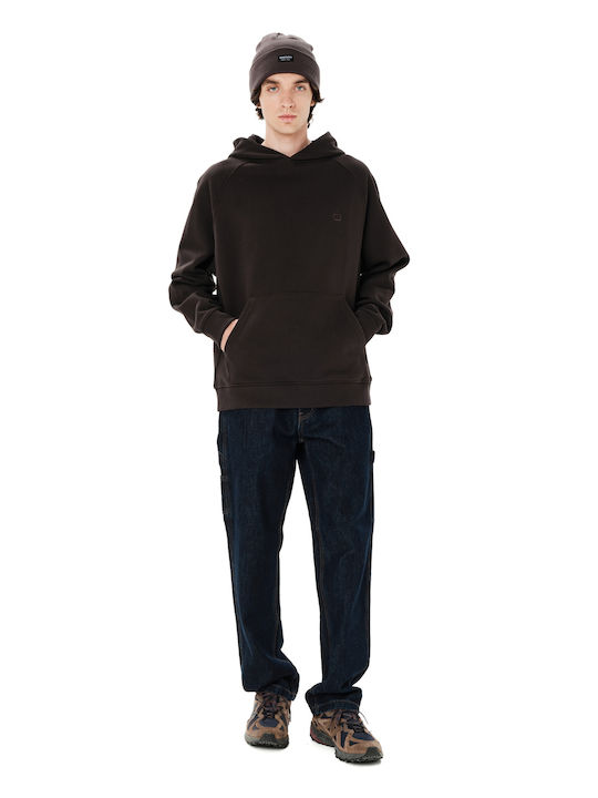 Herren Sweatshirt Mit Brauner Kapuze 262.EM20.51 Kaffee Braun