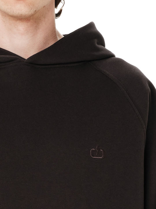 Herren Sweatshirt Mit Brauner Kapuze 262.EM20.51 Kaffee Braun