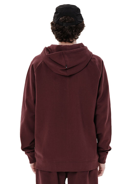 Sweatshirts Für Herren Mit Burgundischer Kapuze