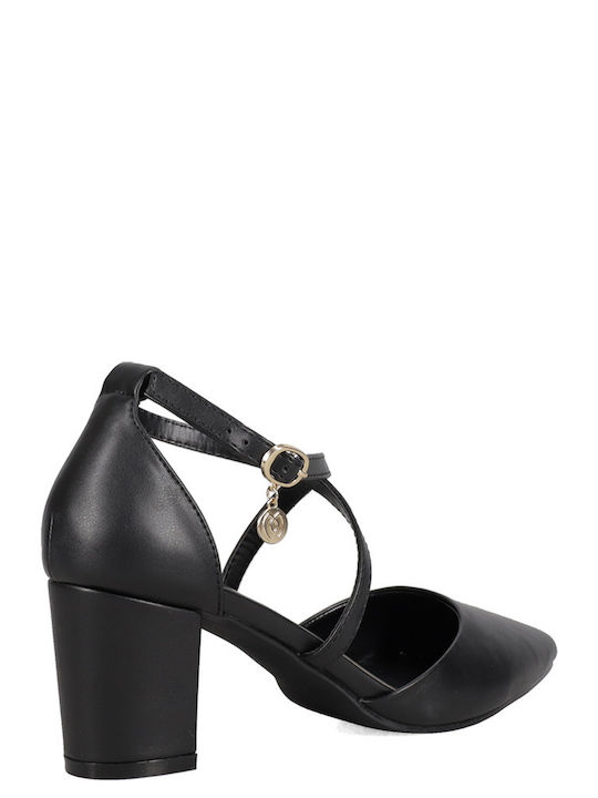 Heels with Strap Black