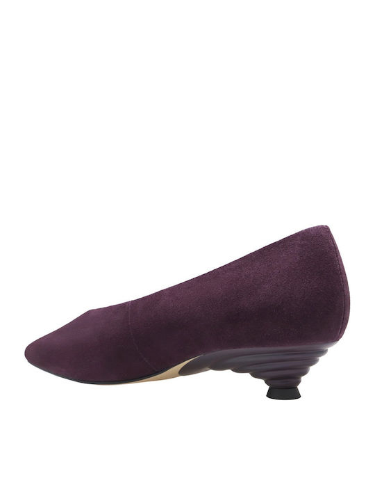 Suede Heels Purple