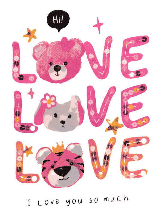 Kids Sweatpants Set Pink 3 Pieces