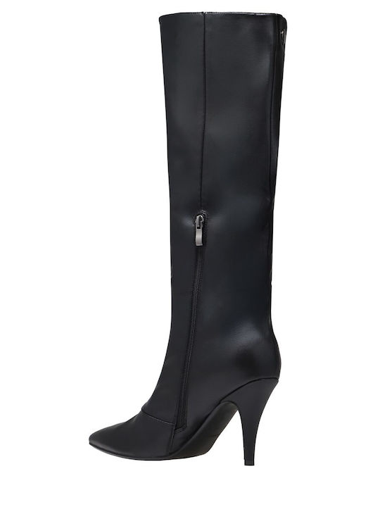 Leder Damenstiefel Schwarz