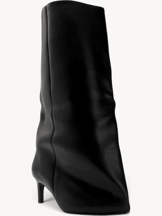 Schwarze Damenstiefel Isio Korpus Dünner Absatz