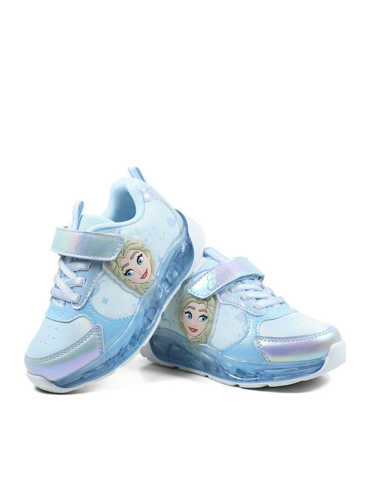 Sneaker Kids Sneakers Anatomic with Hoop & Loop Closure & with Lights Light Blue