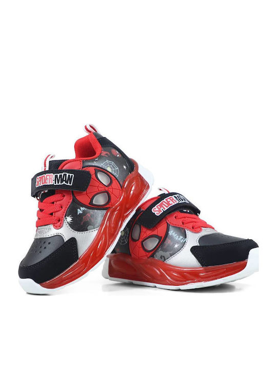 Kinder Sneaker Anatomisch mit Bügel- und Schleifenverschluss & Lichtern Schwarz