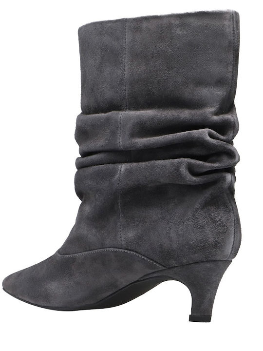 Suede Stiefeletten Damen Graue