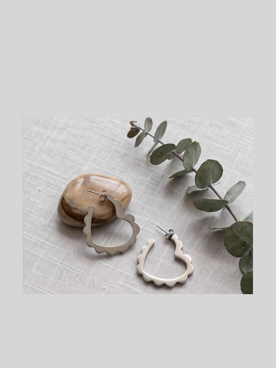 Touch Earrings Hoops Made Of Steel 28 7854 Silver