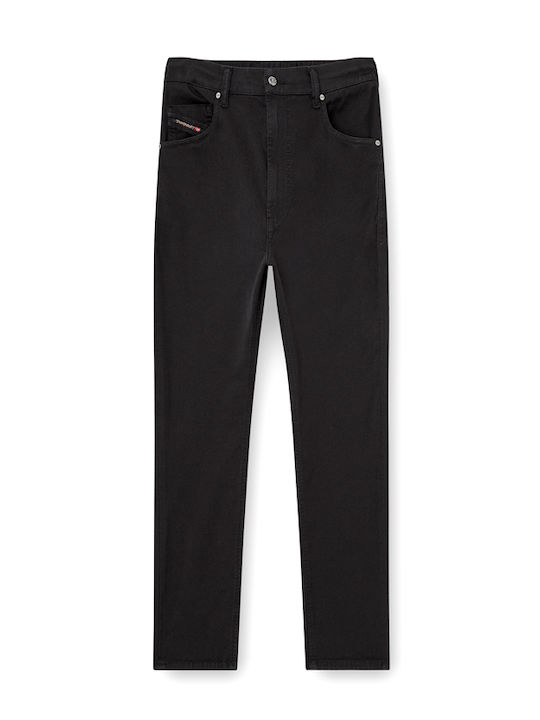 Herren Jeanshose Elastisch Regulär Verjüngt Passform Schwarz