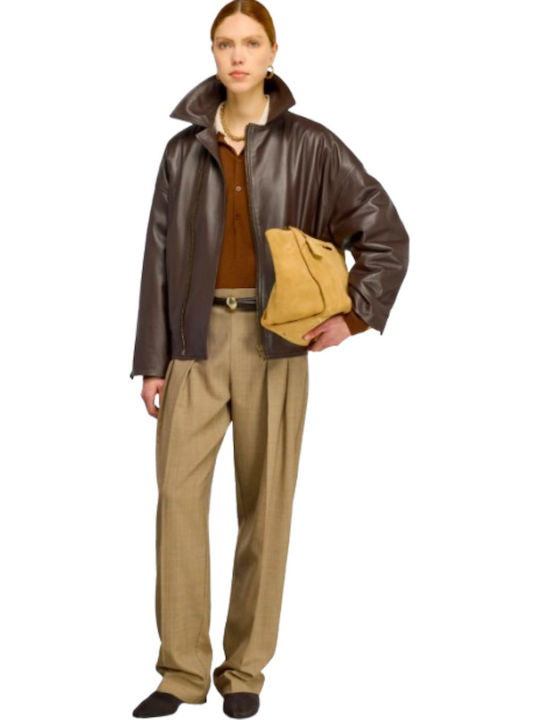 Women's Fabric Trousers Brown