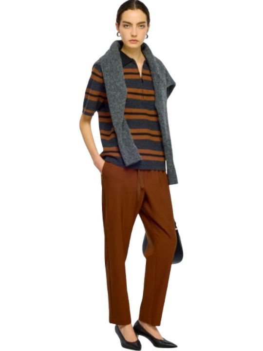Women's Fabric Trousers Brown