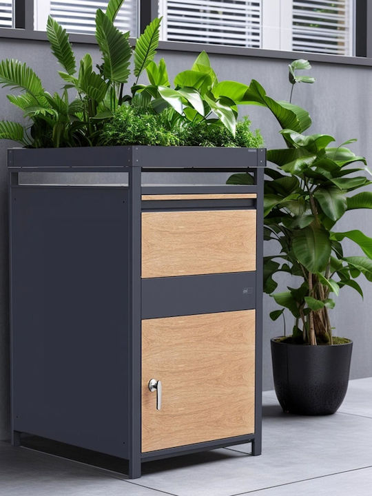 Cutie Poștală Pentru Exterior Metalică Gri 50x30x20cm