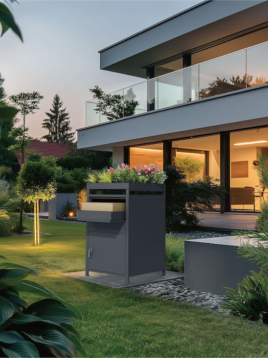 Cutie Poștală Pentru Exterior Metalică Gri 50x30x20cm