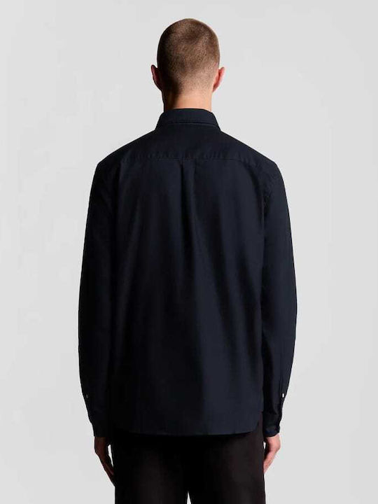Long Sleeve Shirt in Wide Line Dark Navy
