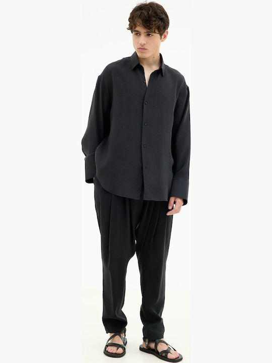 Long Sleeve Shirt In Regular Fit Black