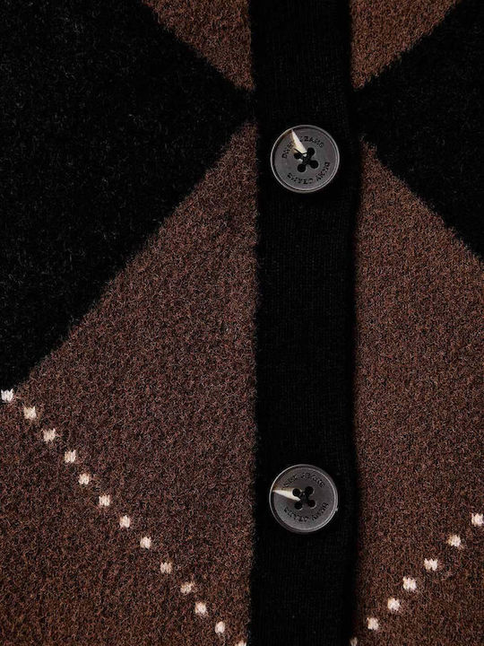 Women's Cardigan Black/chestnut