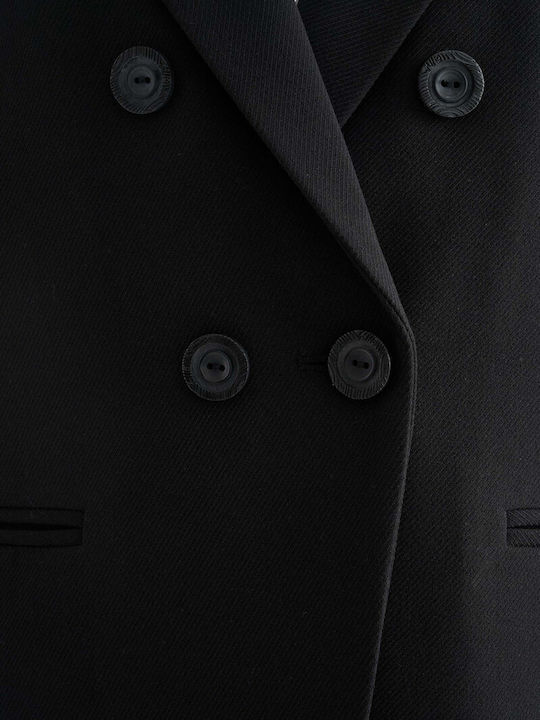attrattivo Women's Double Breasted Blazer Black