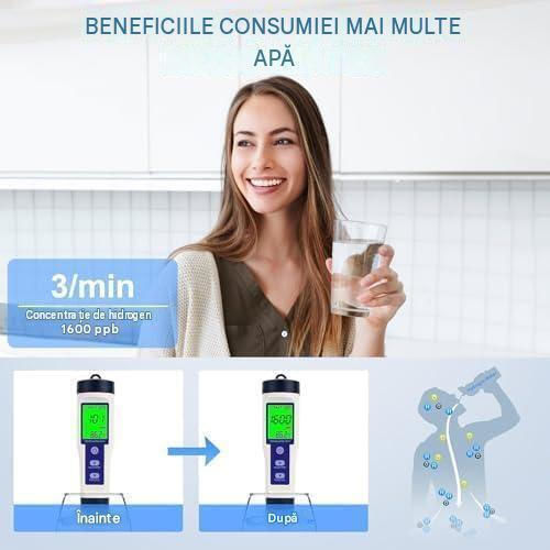 Arvada Hydrogo Sticlă pentru Prepararea Apei Îmbogățite cu Hidrogen 420 Ml Tehnologie de Electroliză Recipient din Sticlă Borosilicată Încărcare Usb Operare cu Un Singur Buton