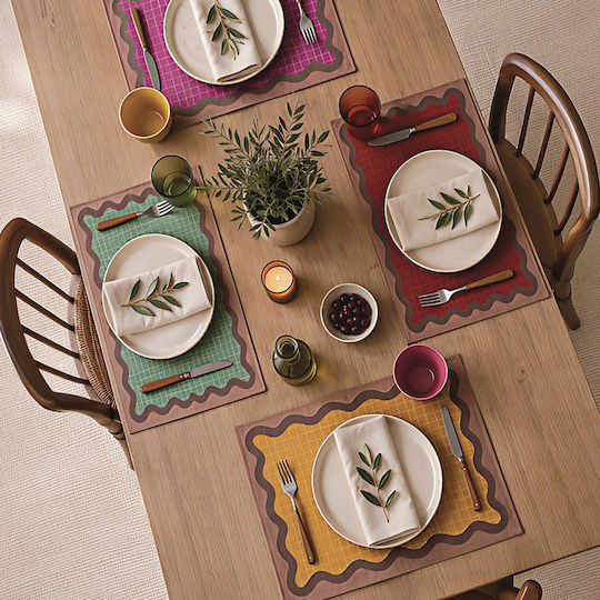 Nef-Nef Homeware Frame Tischsets Stoff Grüne 48x33cm