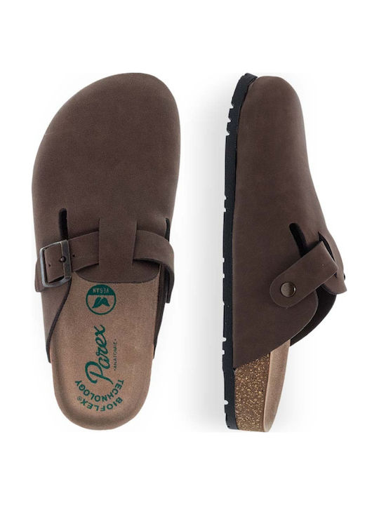 Parex Herren Anatomische Holzschuhe Braun