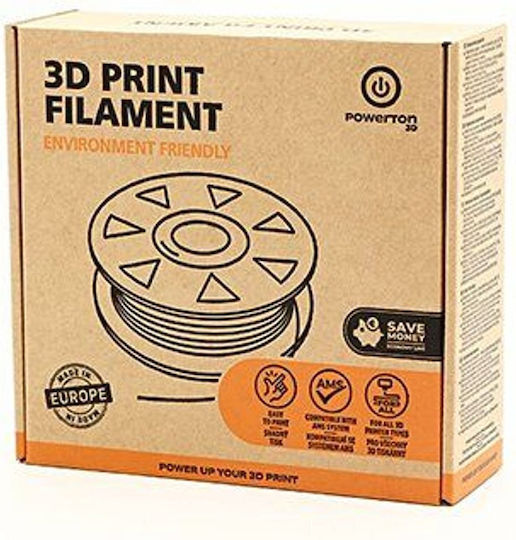 Powerton Filament ABS Pentru Imprimantă 3D 1.75mm Negru 1kg 1bucată Bobină