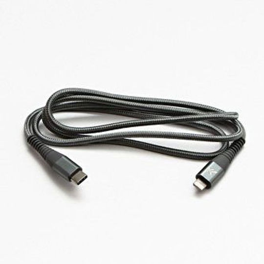 Logo Collection Плетена USB-C към Lightning кабел Сив 1м