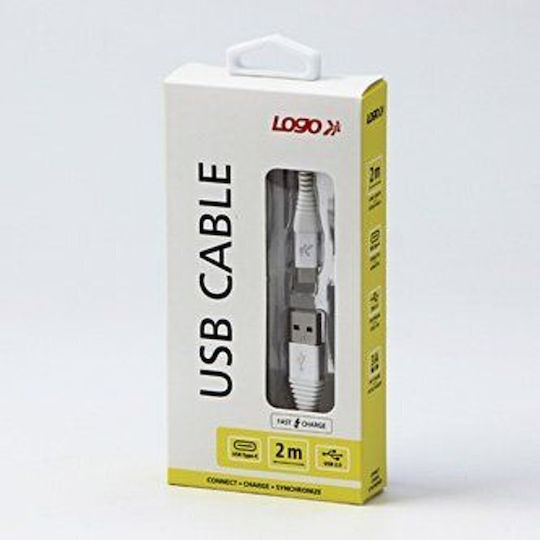 Logo Collection USB-C zu Lightning Kabel Weiß 2m