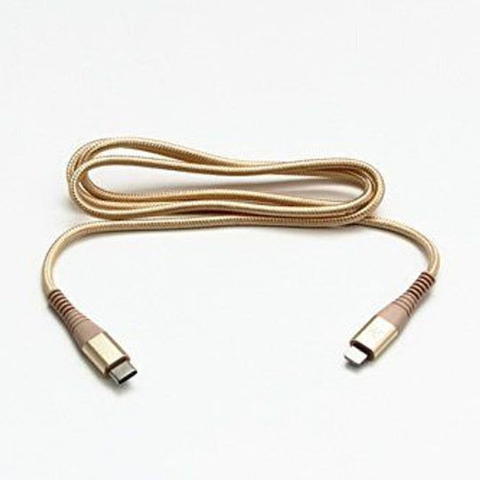 Logo Collection USB-C to Lightning Cable Gold 2m